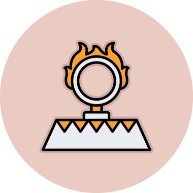 Moda biçimi izole edilmiş arkaplanda meşale simgesi