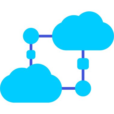 Bulut hesaplama konsepti simgesinin vektör illüstrasyonu
