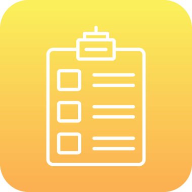 Kişisel ve ticari kullanım için vektör kontrol listesi simgesi.