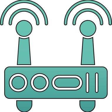 radyo kontrol anten simgesi doldurulmuş dış hat biçimi