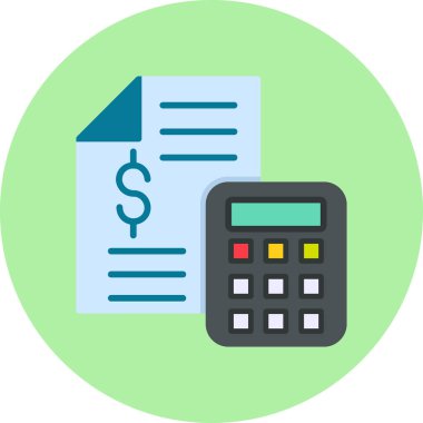 hesap makinesi düz vektör simgesi