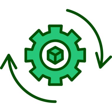 COG ayarları simgesi. Vektör çizim