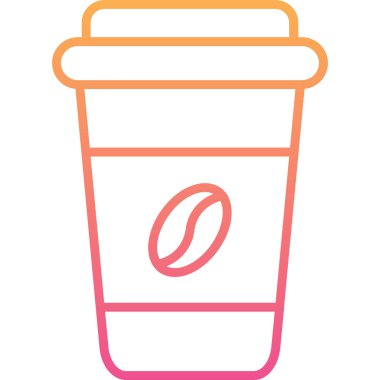 Kahve. Web simgesi basit illüstrasyon