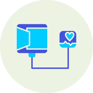 Kalp ikonu vektör illüstrasyonu