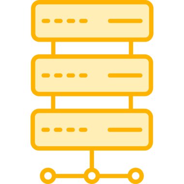 sunucu düz simgesi, vektör illüstrasyonu