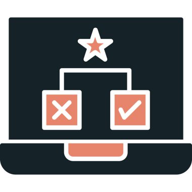 işaretleme simgesi, düz tasarım vektör çizimi