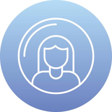 Kadın simgesinin vektör illüstrasyonu