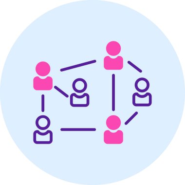 Toplum simgesi. Web için insan vektör simgelerinin basit illüstrasyonu