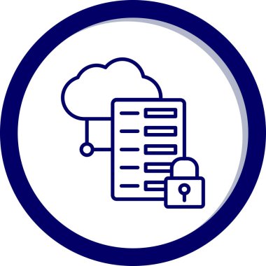 Bulut verisi Web simgesi basit illüstrasyon