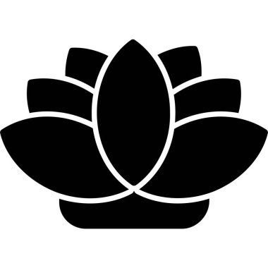 Çiçek simgesinin vektör illüstrasyonu