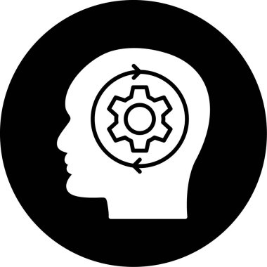 Beyin. Web simgesi basit illüstrasyon