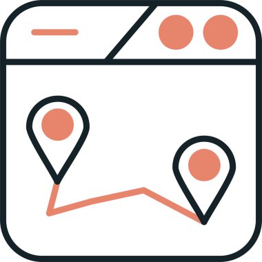 harita pin ikonu vektör illüstrasyonu