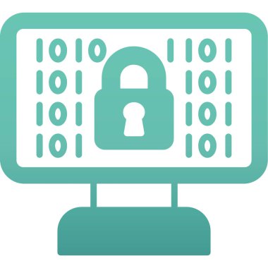 Siber kilit vektör simgesi