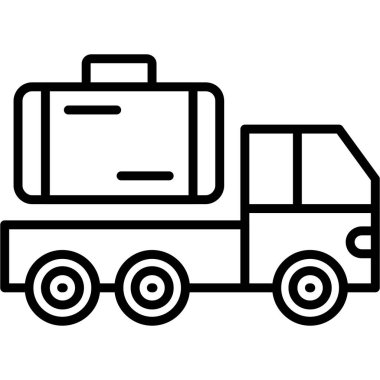 kargo taşıma simgesi ana hatları vektörü