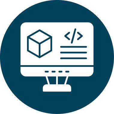 küp düz vektör simgesi