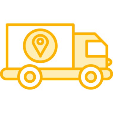 dağıtım van simgesi vektör illüstrasyonu