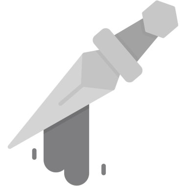 Damlayan bıçaklı gri hançer