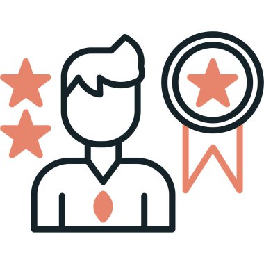 derecelendirme yıldızları taslak biçiminde simge