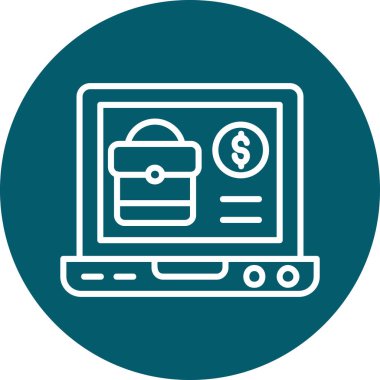 Dizüstü bilgisayar simgesi vektör çizimi