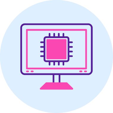 Bilgisayar. Web simgesi basit illüstrasyon