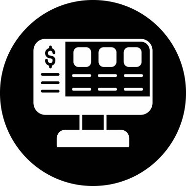 Etrade web simgesi basit vektör illüstrasyonu