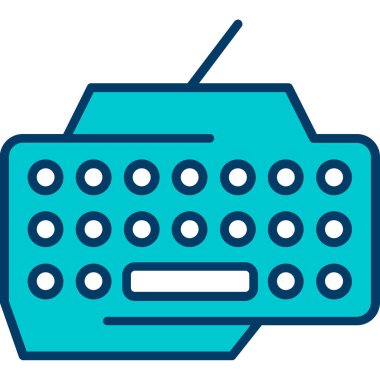 Klavye. Web simgesi basit illüstrasyon