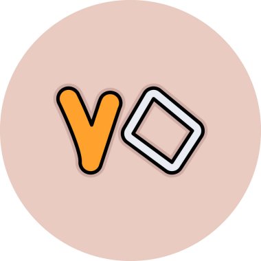 V harfinin vektör illüstrasyonu