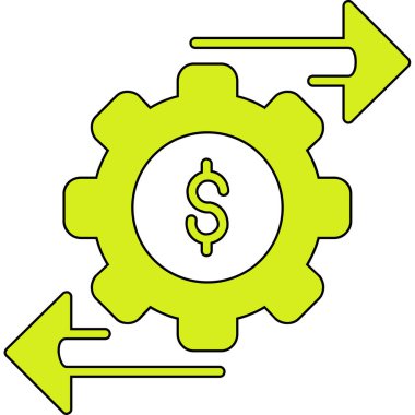 Para ve yatırım için işletme yönetimi ikonu