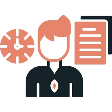 Yöneticisi düz vektör simgesi