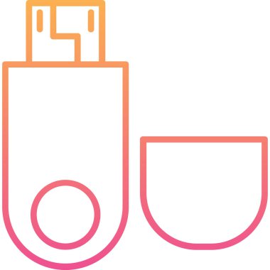 usb flash sürücü vektör çizim