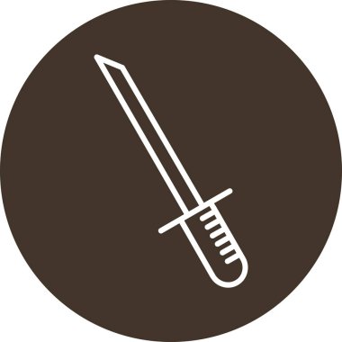 Bir kılıç simgesinin vektör illüstrasyonu