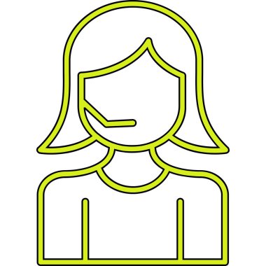 kadın simge vektör illüstrasyonu