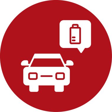 modada izole edilmiş arka planda araba aküsü simgesi