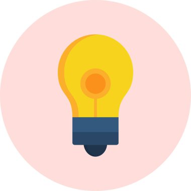 Ampul. Web simgesi basit illüstrasyon