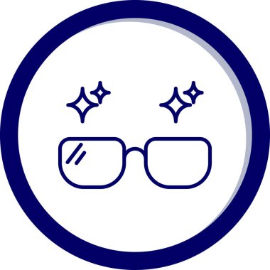 Gözlük. Web simgesi basit illüstrasyon