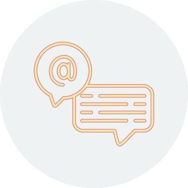 Konuş. Web simgesi vektör illüstrasyonu