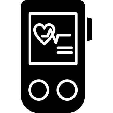 kalp atış hızı simgesi, tasarım ve vektör illüstrasyonu