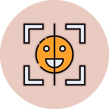 Mutlu yüz simgesi vektör illüstrasyonu