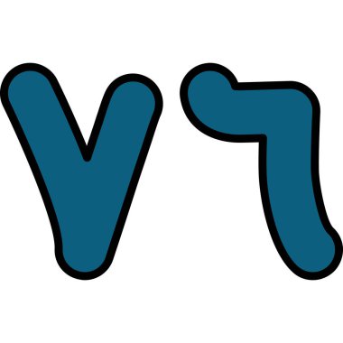 harf v v simgesi vektör çizimi