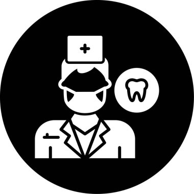 dişçi simgesi, modern tasarım illüstrasyon tasarımı