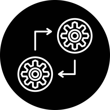 Dişliler. Web simgesi basit illüstrasyon