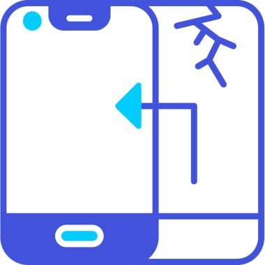 akıllı telefon simgesi, vektör illüstrasyonu basit tasarım