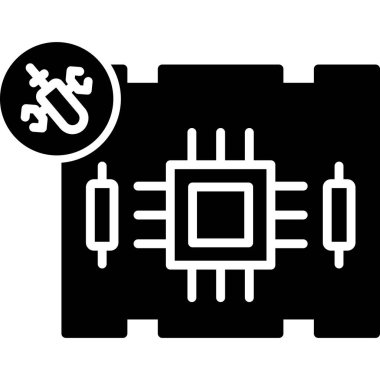 İşlemci. Web simgesi basit illüstrasyon