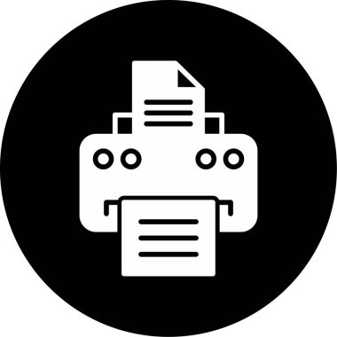 Yazıcı Vektör Simgesi İllüstrasyonu