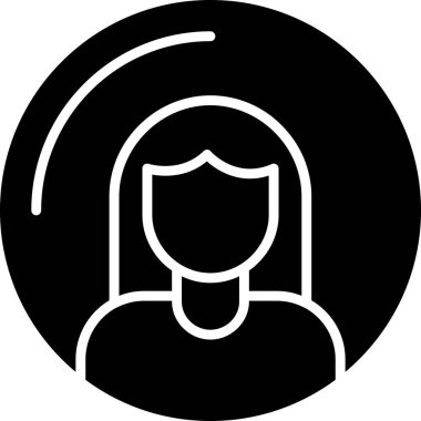 kadın kullanıcı profili simgesi, basit tasarım