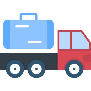 kamyon düz vektör simgesi