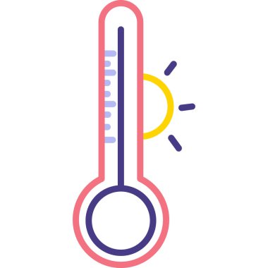 Termometre. Web simgesi basit illüstrasyon