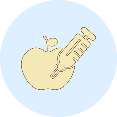 Elma. Web simgesi vektör illüstrasyonu