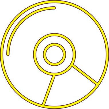 CD mi? Web simgesi basit illüstrasyon