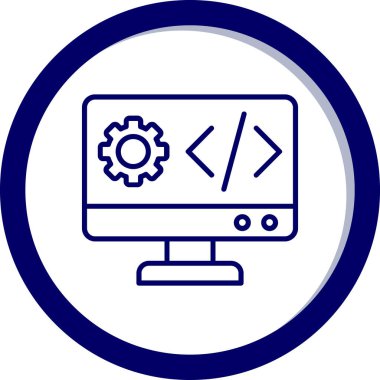 Web geliştirme vektör simgesi
